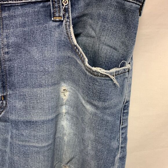 Carhartt Medium Wash Distressed Ripped Relaxed Fit Straight Leg Jeans 38 X 30 - Picture 6 of 14